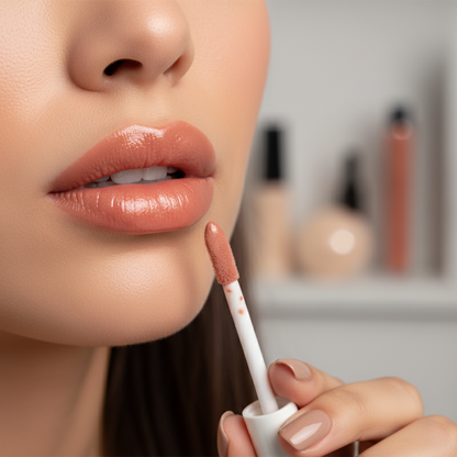 L.A. Colors Lip Plumper CBLP667 Nude Gloss Instant Fuller Looking Lips 0.07 oz