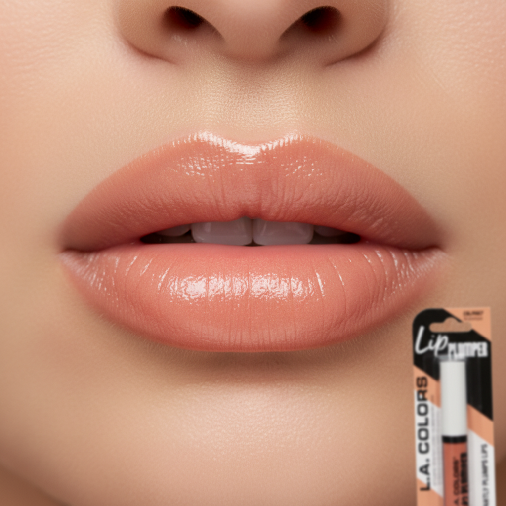 L.A. Colors Lip Plumper CBLP667 Nude Gloss Instant Fuller Looking Lips 0.07 oz