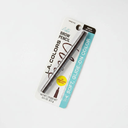 LA Colors Auto Brow Pencil Soft Dark Brown Retractable Eyebrow Makeup 0.01 oz