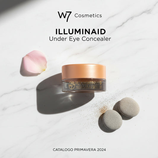W7 Illuminaid Under Eye Brightener Medium Shade Cream Concealer Dark Circles 3.8g