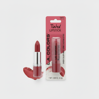 L.A. COLORS Tinted Lipstick Sheer Color Long Lasting Stain C68227 Berry 0.08oz (Good Girl)