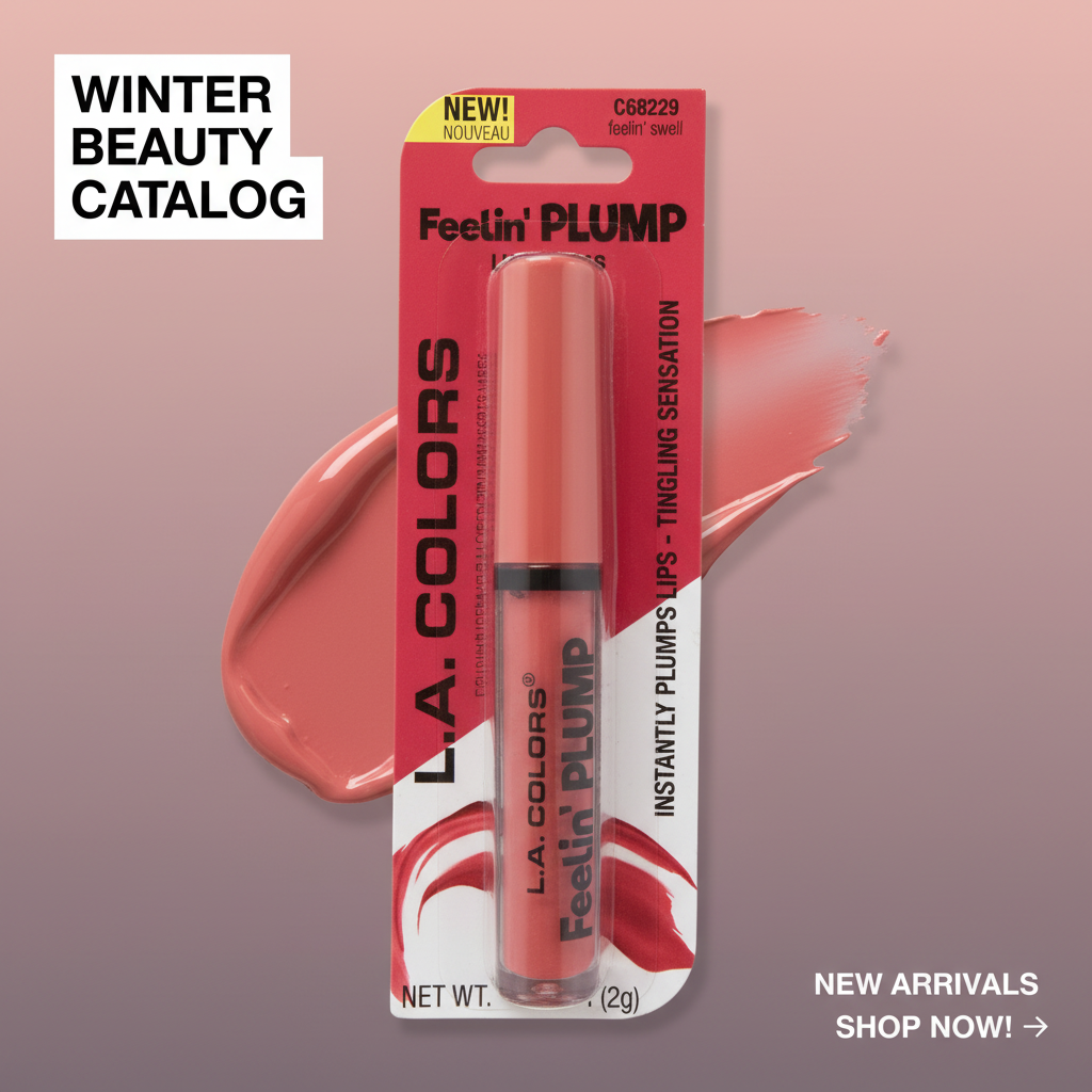 L.A. COLORS Feelin' PLUMP Lip Gloss C68229 Feelin' Swell Tingling Plumper NEW 2g