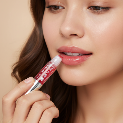 LA Colors Roll-On Lip Oil Sheer Berry Strawberry Scented 0.21oz Super Shine New