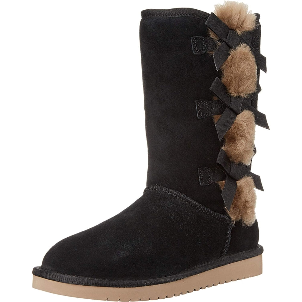 Koolaburra by UGG Womens Victoria Tall Leather Round Toe Mid-Calf Cold Weathe...