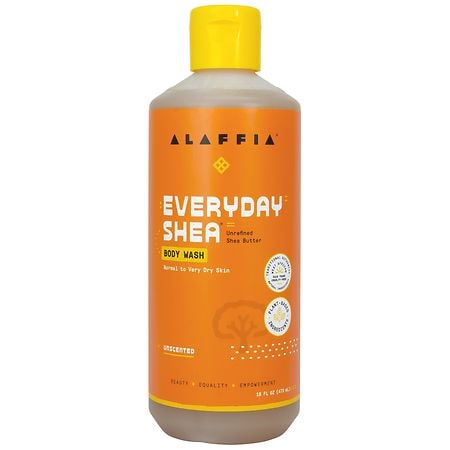 Alaffia Everyday Shea Body Wash  Unscented  16 oz