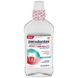 Parodontax Active Gum Health Mouthwash  Clear Mint 16.9 Fl Oz (2 Pack)