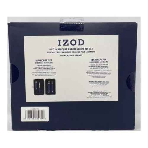 IZOD 6 Piece Grooming Set, Salt Water Hand Cream