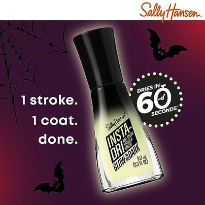 Sally Hansen Insta-Dri Nail Polish - Glow in the Dark Collection, Bat to the Bone - 0.31 fl oz