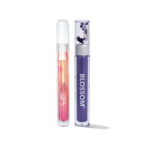 Blossom Beauty in Bloom Colored Volumizing Mascara Crystal  Iridescence Lip Gloss Purple Set