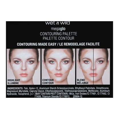 wet n wild MegaGlo Contouring Duo Palette, Highlighting, Dulce De Leche, 0.44 oz