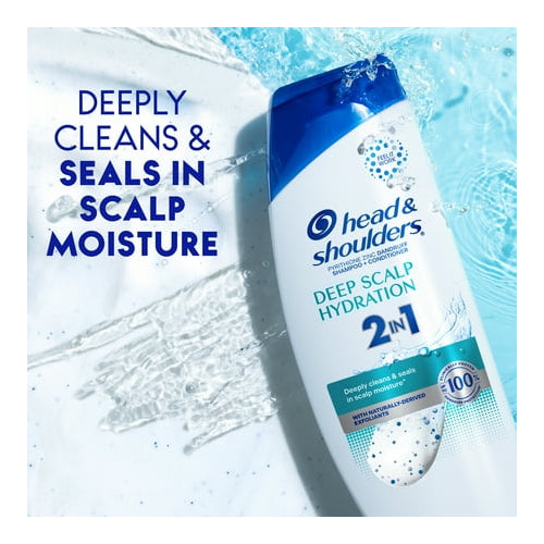 Head and Shoulders 2 in 1 Dandruff Shampoo and Conditioner, Deep Scalp Hydration, 12.5 fl oz