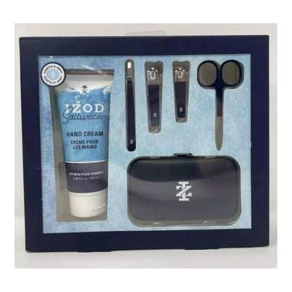 IZOD 6 Piece Grooming Set, Salt Water Hand Cream