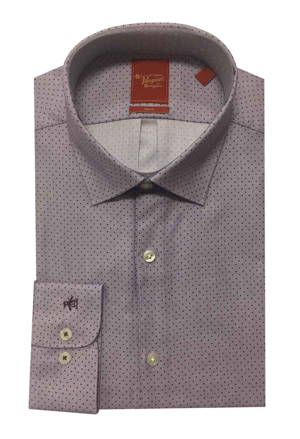 Original Penguin Men's Long Sleeve Slim Fit Dress Shirt 105246