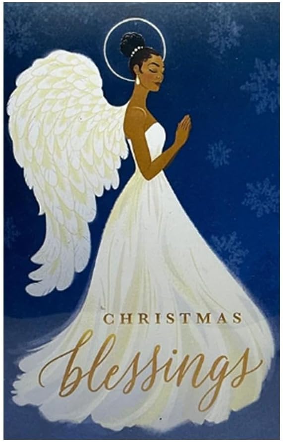 American Greetings Christmas Holiday Cards with Envelopes - 4 3/4" x 7 1/4" - (Angel 2-16 Ct)