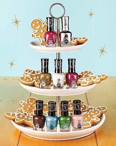 Sally Hansen Miracle Gel™, Holiday Less Bitter, More Glitter, Long Lasting, Gel-Like Formula, No UV Lamp Needed, Gold Glitter Nail Polish