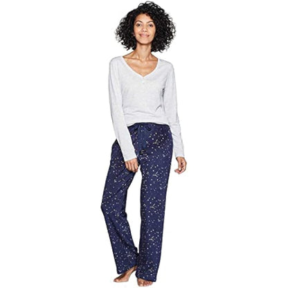 Stars Above Women's Henley Super Soft Sleep Pajama 2 Piece Set