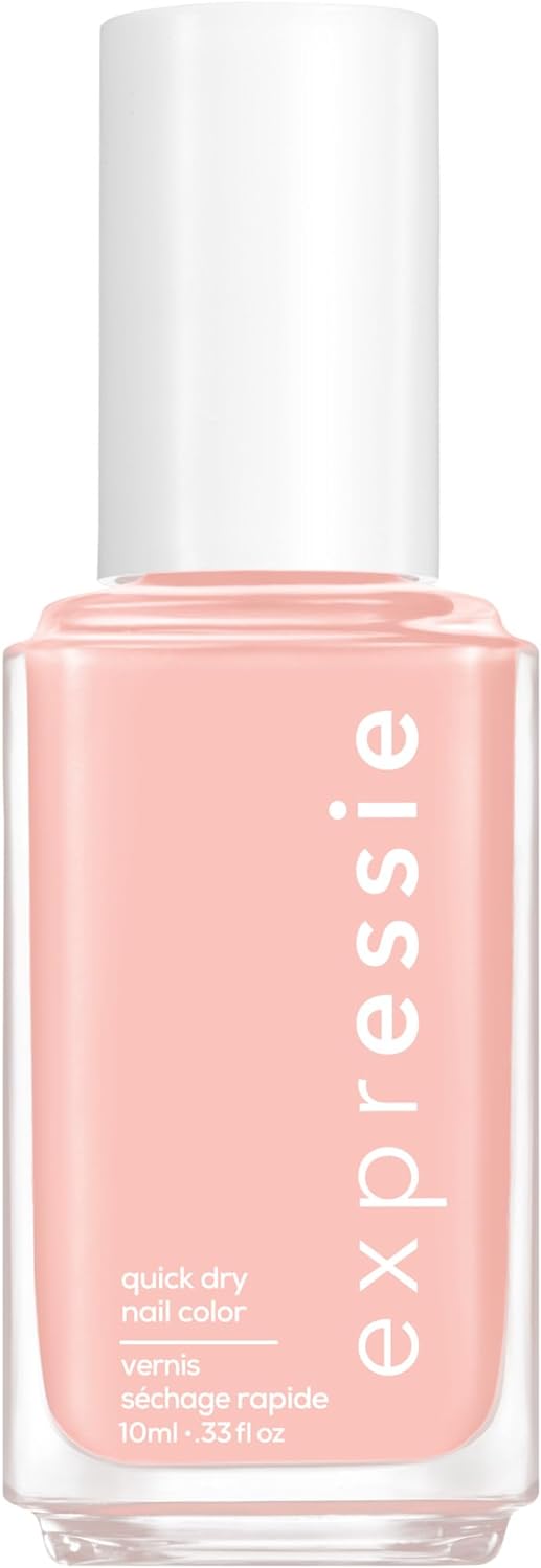 essie Expressie Quick Dry Nail Polish, Crop top and Roll, Soft Pink Beige, 0.33 fl oz Bottle