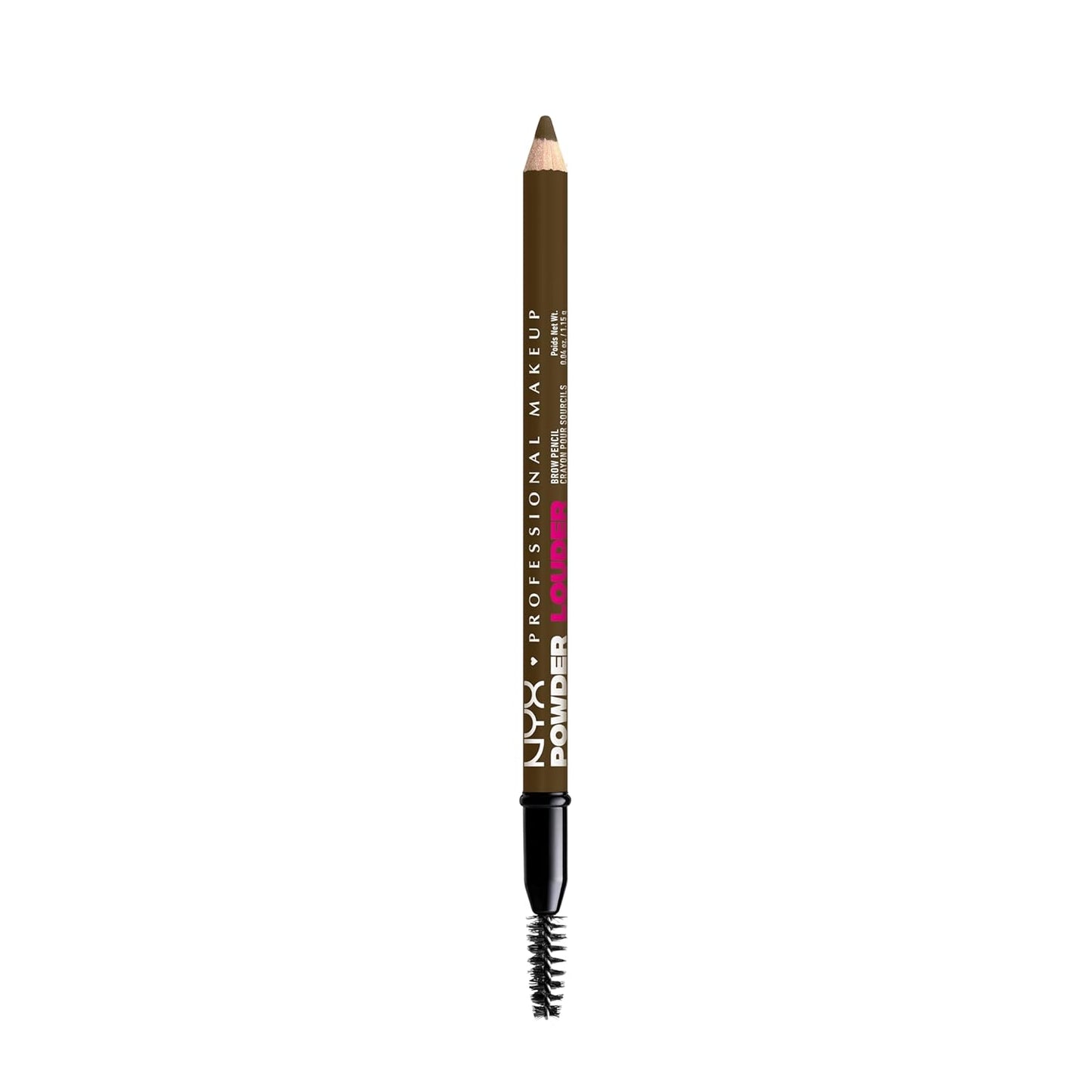 NYX PROFESSIONAL MAKEUP Powder Louder Eyebrow Pencil, Brow Pencil with Buildable Volume For Up To 12HR Wear, Vegan Formula - Taupe