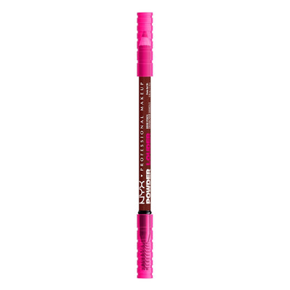 NYX PROFESSIONAL MAKEUP Powder Louder Eyebrow Pencil, Brow Pencil with Buildable Volume For Up To 12HR Wear, Vegan Formula - Black Cherry