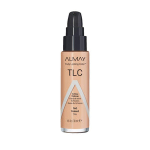 Almay Truly Lasting Color Liquid Makeup, Hypoallergenic, Cruelty Free, Oil Free, Fragrance Free, Dermatologist Tested, Long Wearing Foundation, 1oz, 160 Naked
