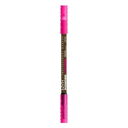 NYX PROFESSIONAL MAKEUP Powder Louder Eyebrow Pencil, Brow Pencil with Buildable Volume For Up To 12HR Wear, Vegan Formula - Taupe