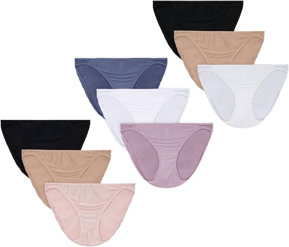 Vanity Fair Radiant Collection Women's Comfort Stretch String Bikini Underwear, 3 Pack