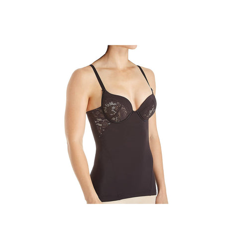 Flexees womens Maidenform Firm  Camisole shapewear tops, Black Combo, 32 C US