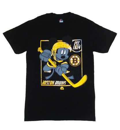 Majestic Men Mickey Mouse Hockey Team Logo Cotton Tee