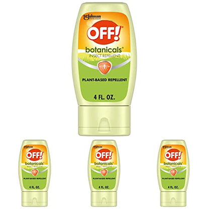 Off! Botanicals Plant-Based Insect Mosquito Repellent Lotion, 4 OZ (Pack of 4)