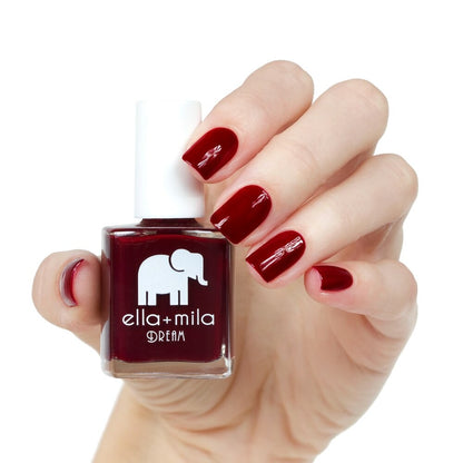 Ella + Mila Dream Nail Polish .45 fl oz - NIGHTDREAMER Wine Red New Free Ship