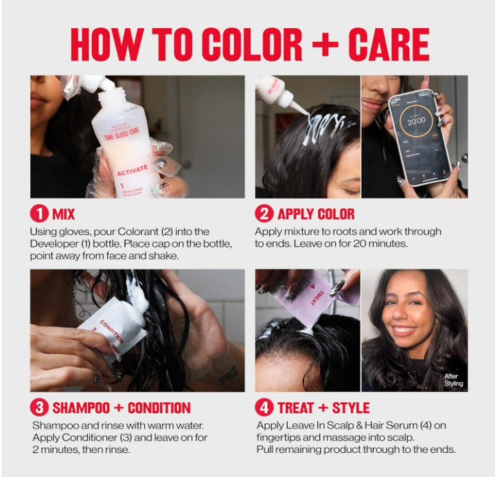 Revlon ColorSilk Tone + Gloss + Care Demi-Permanent, 5 Medium Brown