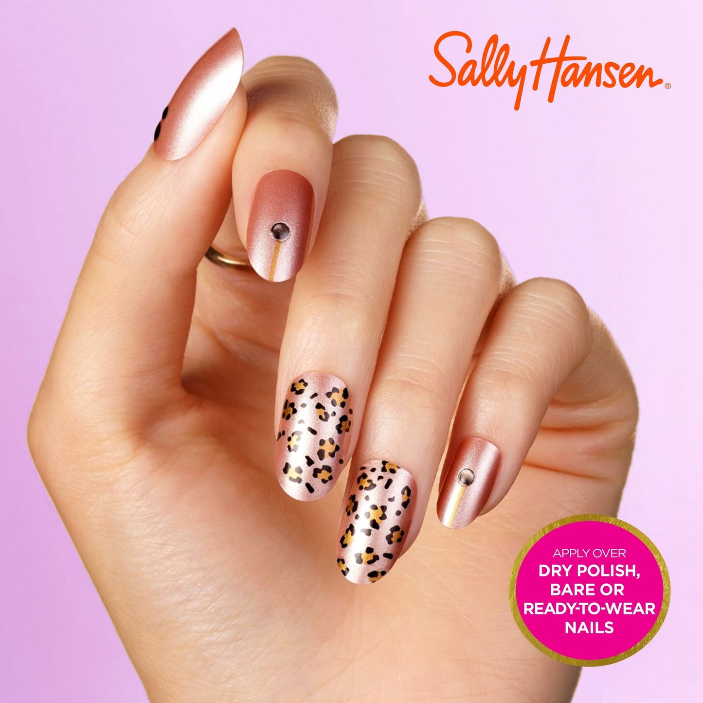 Sally Hansen Salon Effects Nail Accents, Celestial Eclipse, Nail Art Decals, Easy to Use, No Commitment, Use On Nail Polish or Bare Nails, Mix and Match