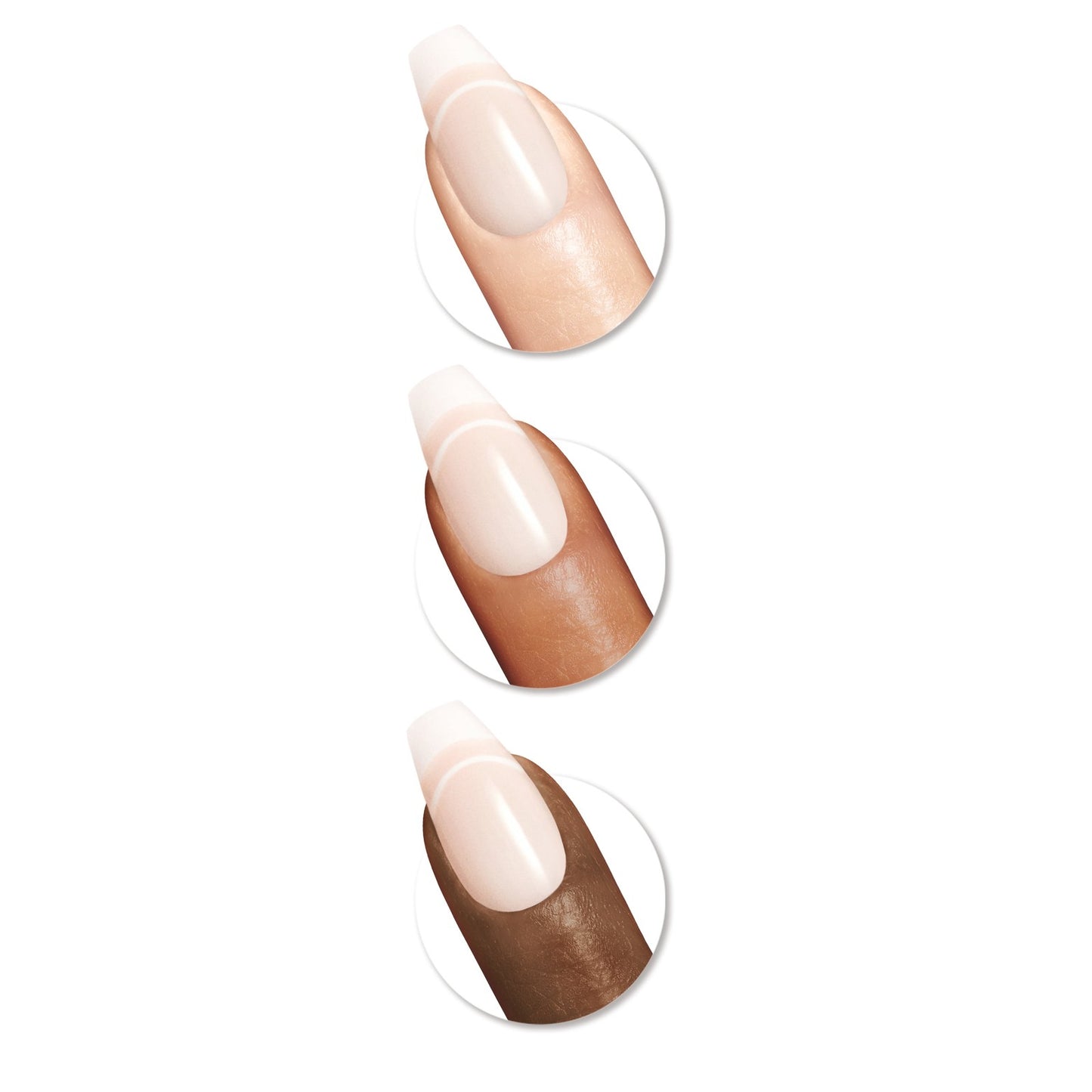 Sally Hansen Perfect Manicure Press On Nails, Coffin Shape, On Pointe French Man