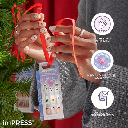 Impress Design Press On Nails  Limited Edition Holiday Gift Set 3-Pack #4, No Glue Needed 90ct