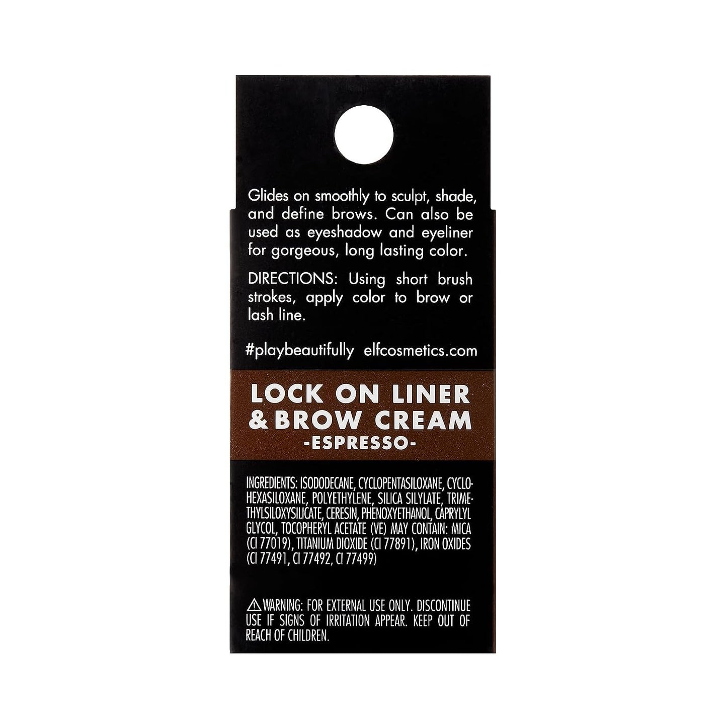 e.l.f. Lock on Liner and Brow Cream, Espresso, 0.19 oz