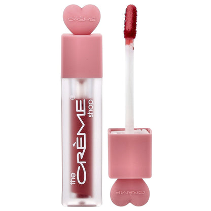 The Creme Shop Glossy 12 HR+ Lip Stain, Smitten, 0.194 oz (5.5 g)
