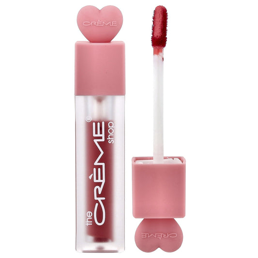 The Creme Shop Glossy 12 HR+ Lip Stain, Smitten, 0.194 oz (5.5 g)
