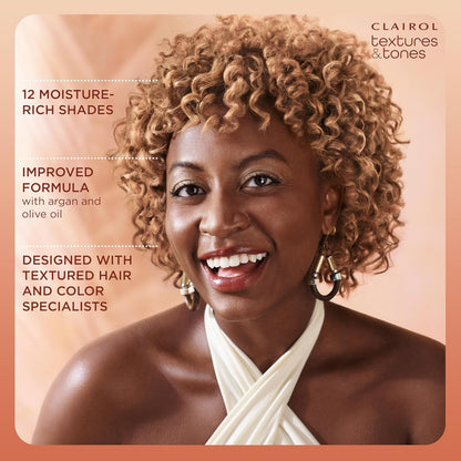 Clairol Textures & Tones Permanent Hair Dye, 7G Luminous Blonde | Pack of 1