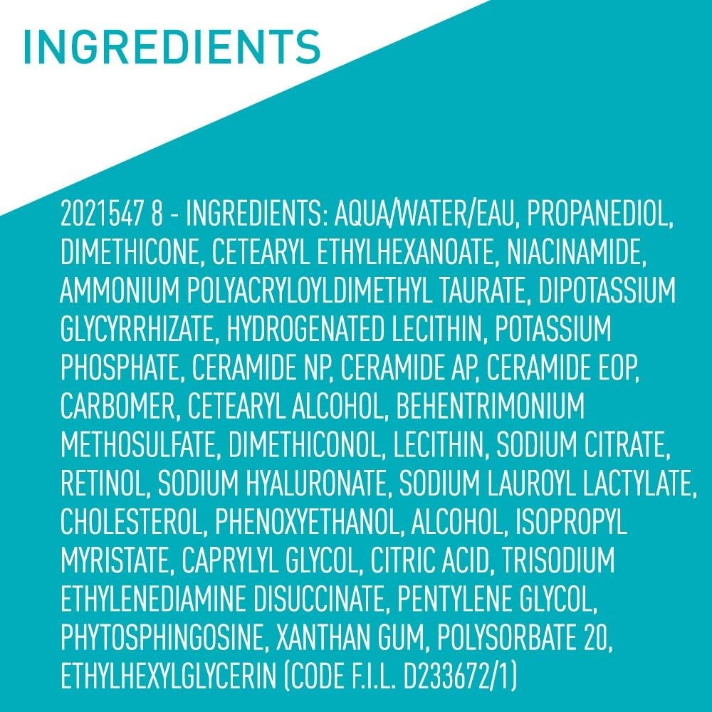 CeraVe Resurfacing Retinol Face Serum with Niacinamide, Pore Minimizer, 1oz