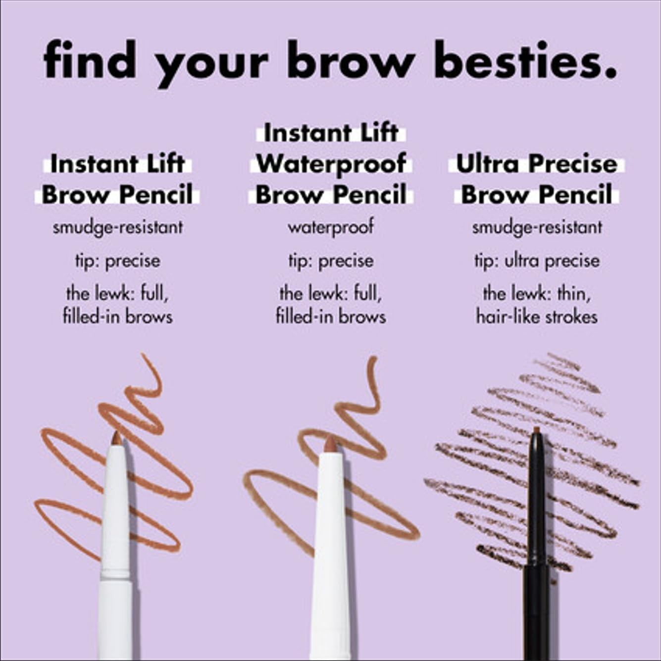 e l f Instant Lift Brow Pencil Dual Sided Precise Fine Tip Shapes Defines Fills Brows Contours Combs Tames Neutral Brown 0 006 Oz