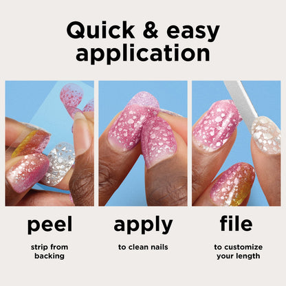 Sally Hansen Salon Effects Nail Strips No UV Light Needed No Dry Time Long Lasting Non Damaging 32 Nail Strips 1 Cuticle Stick Nail File Prep Pad List Ruby