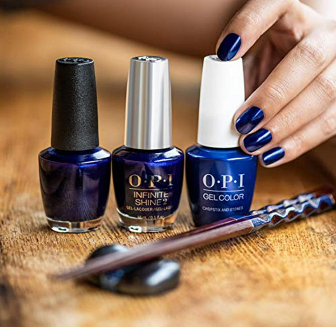 OPI Nail Lacquer Classic Nail Polish Colors Chopstix and Stones Opaque Dark Blue NLT91