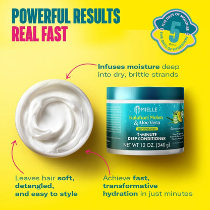 Mielle Organics 2-Minute Deep Conditioner - Kalahari Melon & Aloe Vera Moisturiz