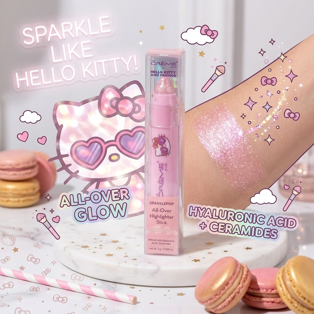 The Crème Shop x Hello Kitty Sparklepop All-Over Highlighter Stick Starbright 3g