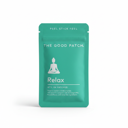 The Good Patch Relax 4ct Ashwagandha Passionflower Ginger Root Stress Relief