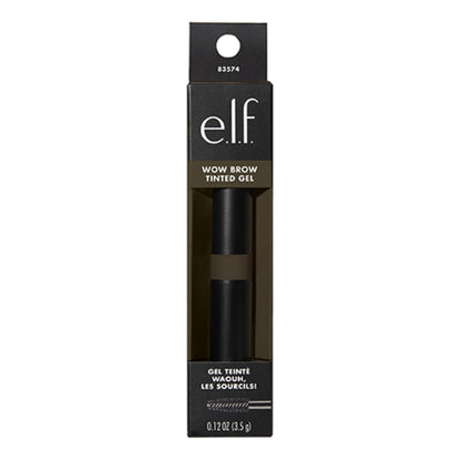 e.l.f. Wow Brow Gel, Volumizing, Buildable, Wax-Gel Hybrid, Deep Brown