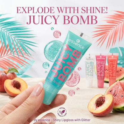 Essence Juicy Bomb Shiny Lipgloss 10 Sweet Mint 10ml High Shine Vegan Glitter