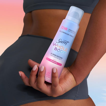 Secret Whole Body Deodorant for Women, Rosewater Scent, Aluminum Free, 3.5 Oz