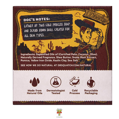 Dr. Squatch Mens Bar Soap, Natural Bar Soap for Men, Howdy Hero, Woody, 5 Oz