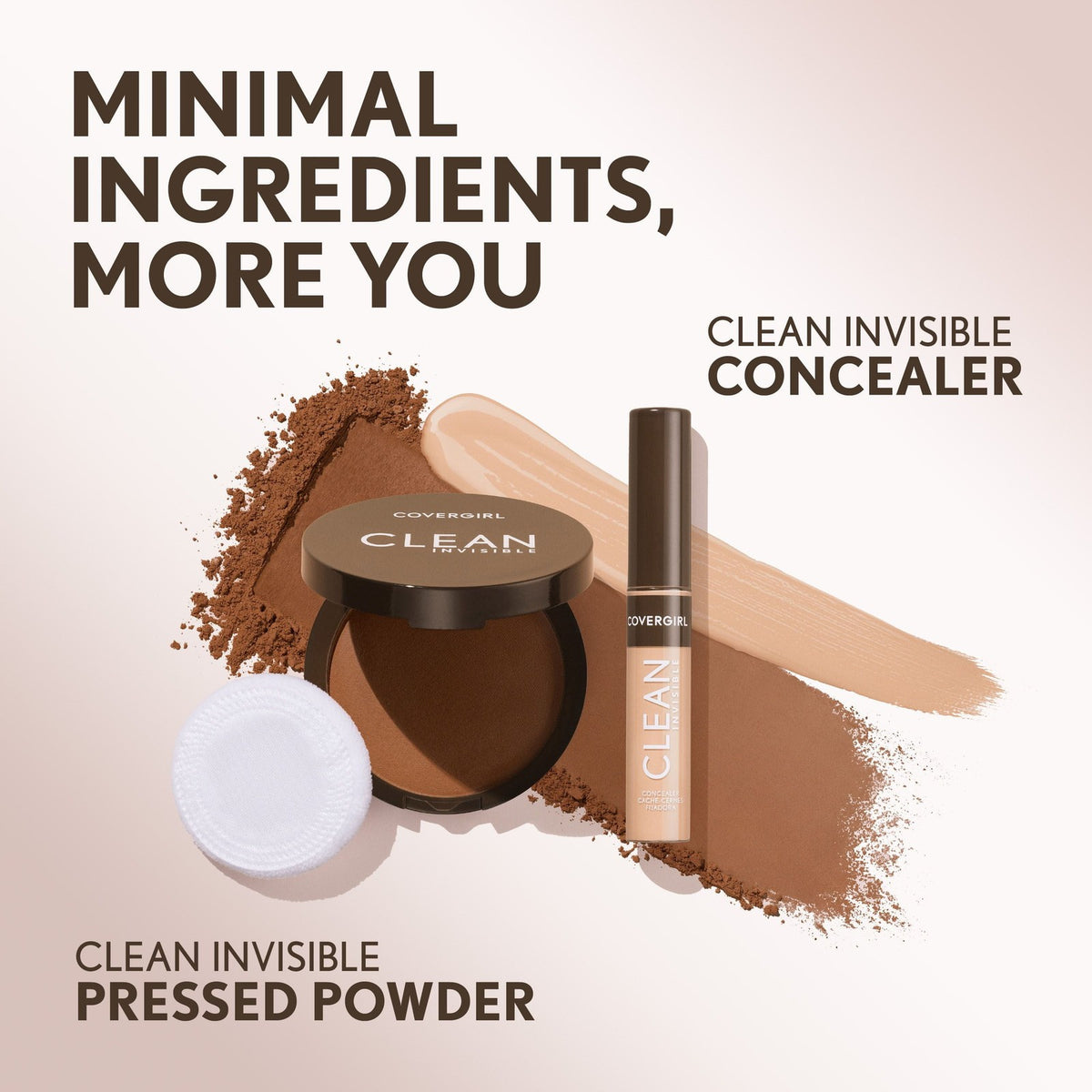 COVERGIRL Clean Invisible Pressed Powder, 133 Light Beige, 0.38 oz